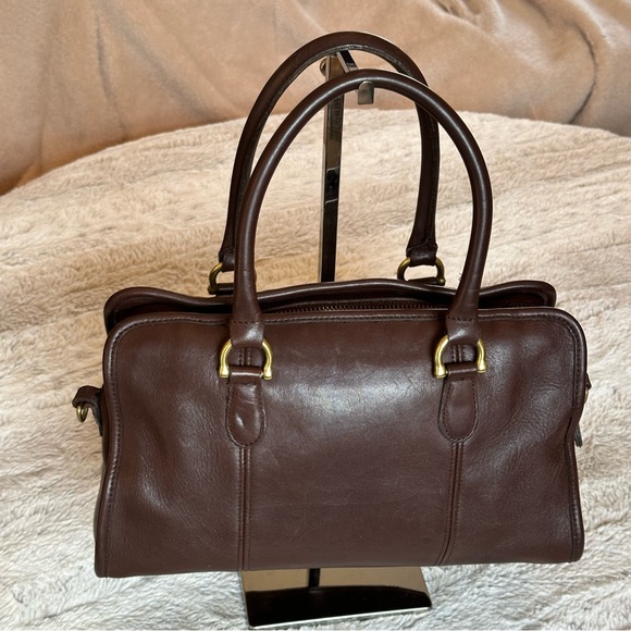 Vintage Beaumont Cocoa Leather Satchel with strap style 9871 - Picture 2 of 14